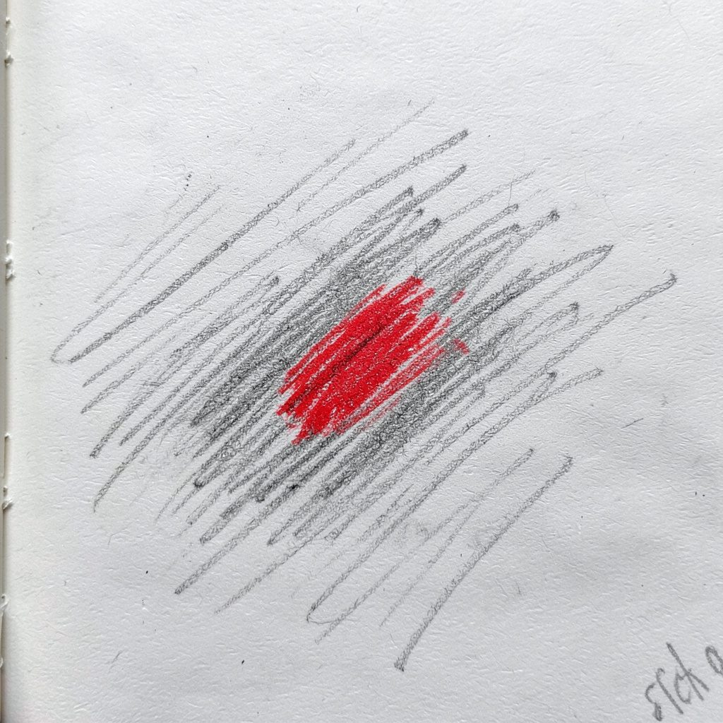 A graphite pencil sketch of flowing grout being poured into a foundation form, with precise industrial equipment nearby, in deep gray and warm amber tones.